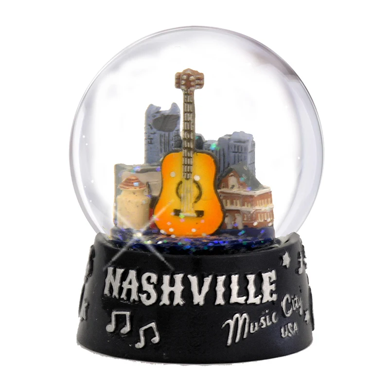 Wholesale custom city water ball desktop decor cheap tourist souvenirs USA building resin glass snow globe