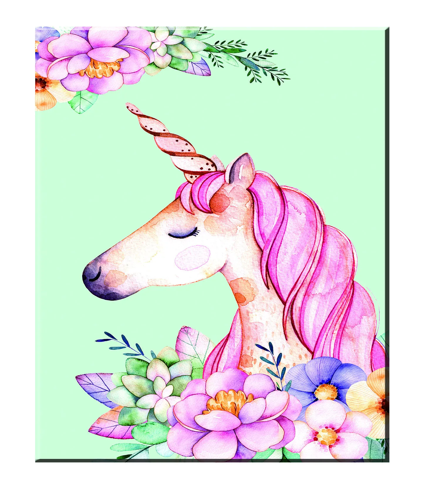 
Wall Art Picture DIY 5D Custom Round Drill Embroidery Painting Puzzle Unicorn Canvas Waterproof Diamond Painting for Home deco 