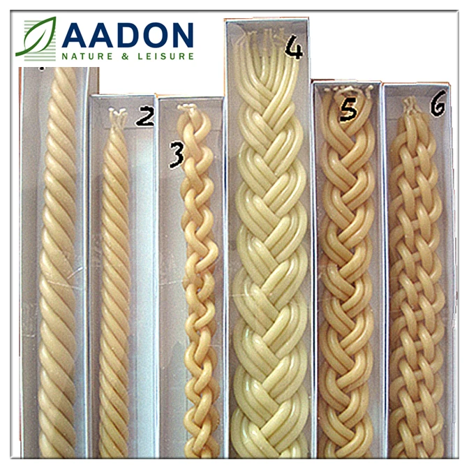 
Beeswax Havdalah Candle Jewish, Hanuhak Braid Chanukah Candle 