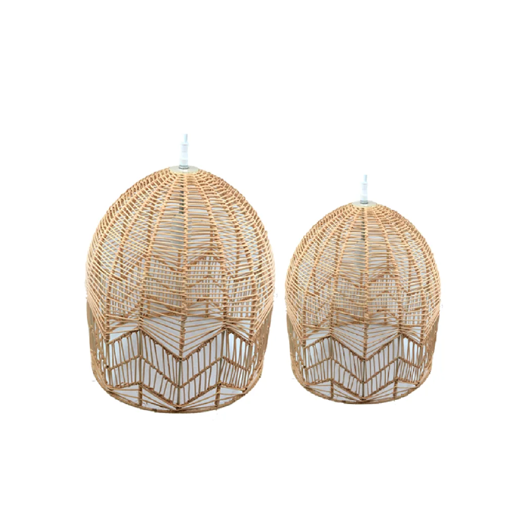 Hot sell customized hand-woven Lamparas De Mimbre rattan Lampshade Frame skeleton Pendant Lamp Shade for Home Decor
