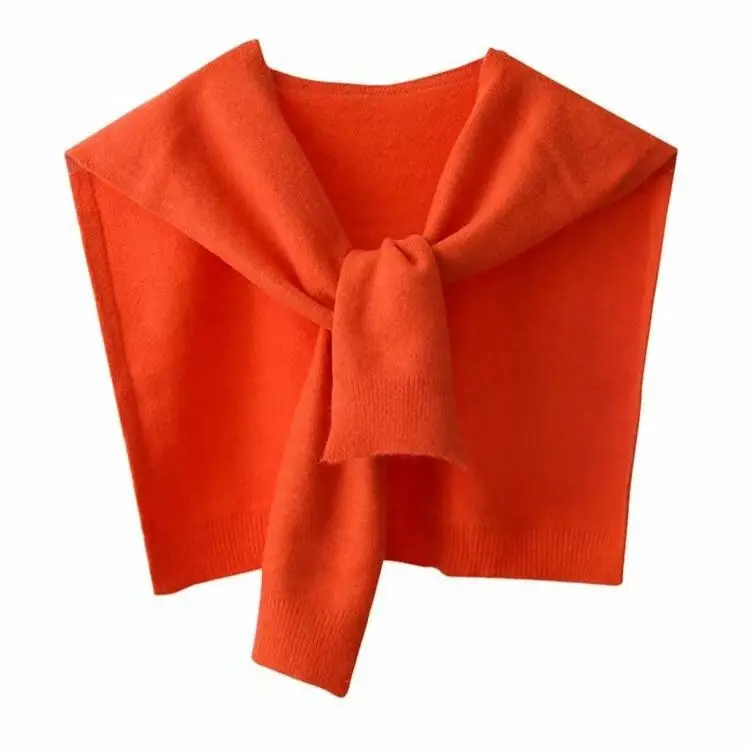 Spring and Summer Shawl Hollow Crocheted Solid Color Knitted Woolen Outwear Shawl for Women