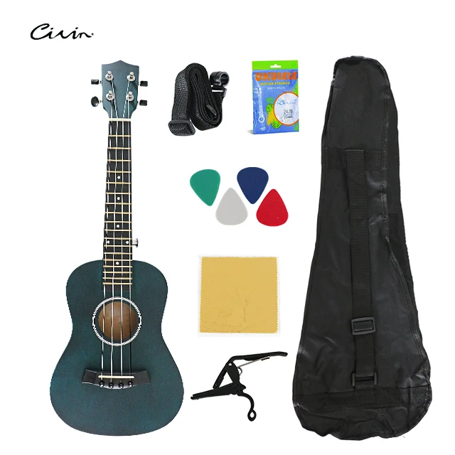 Custom 23' 24' Basswood Wooden Mini Guitar Ukulele Kit For Kid Birthday Gift