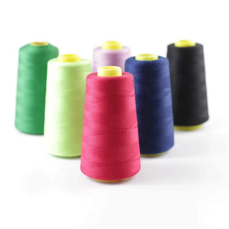 Оптовая цена по прейскуранту завода 40/2 3000 ярдов 100% полиэстер 40s/2 402 нить высокая прочность хорошее качество швейная нить оптом