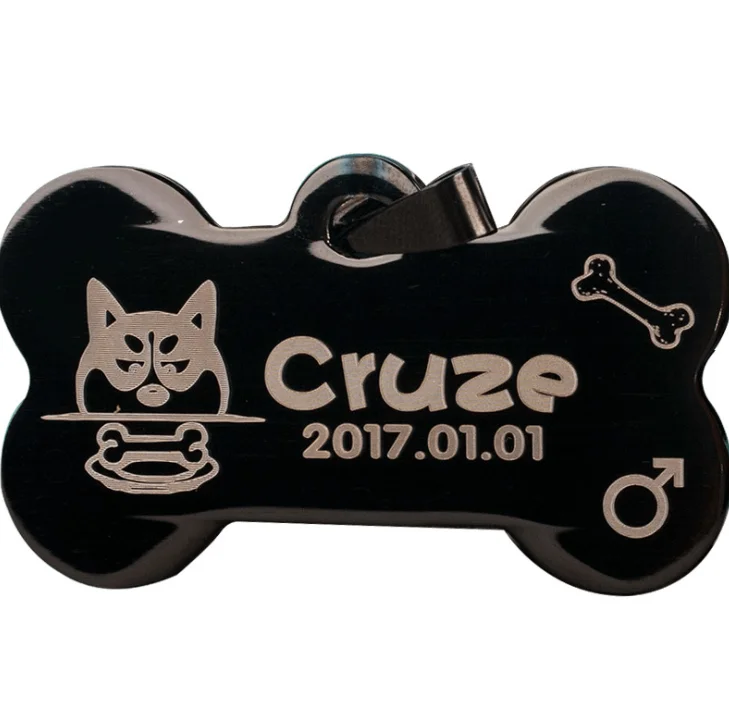 Our direct sales of high quality creative new zinc alloy metal tag pet dog and cat tag New arrival TP-22109