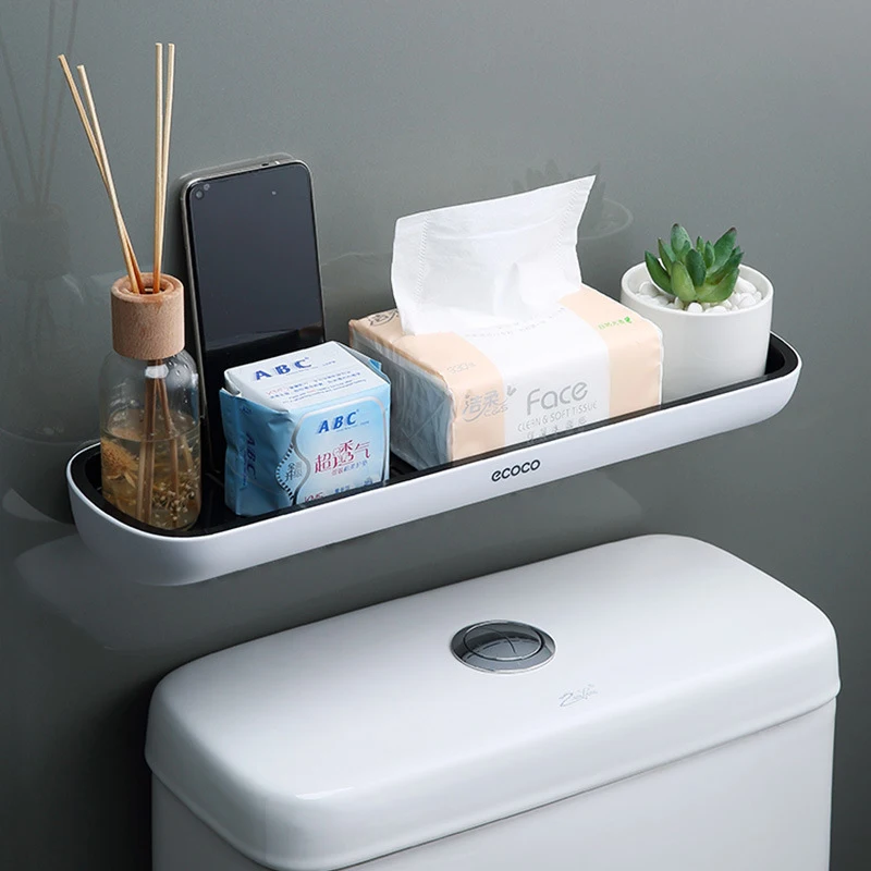 Amazon-hot-sale Storage Rack Bathroom Plastic Toilet Wall Rack Towel Rack Toilet