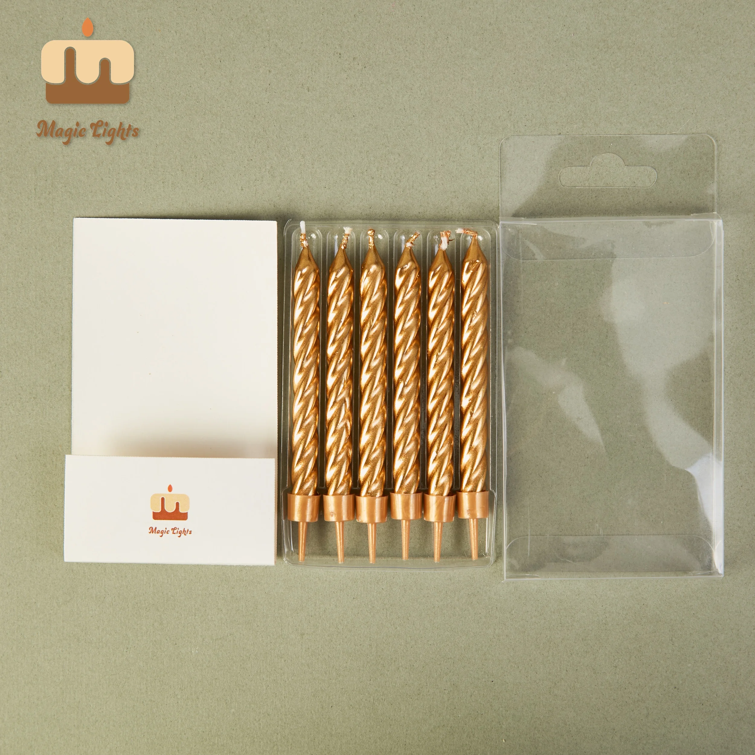 Excellent Quality Party Occasion Golden Birthday Candles For Cupcake