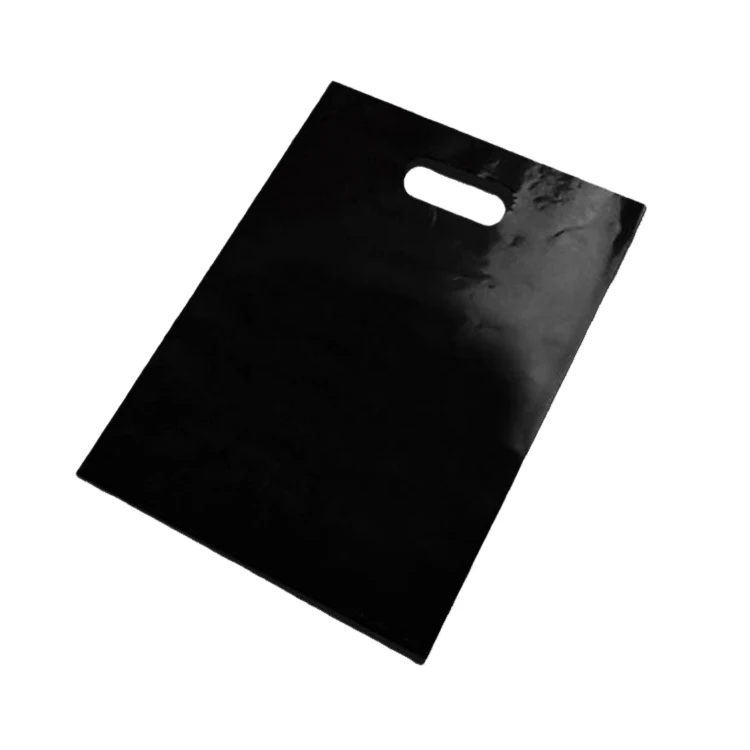 Custom Logo Retail Plastic Bags Die-Cut Handles Poly Shopping Clothing Bag Glossy Colored Plastic Bag For Business