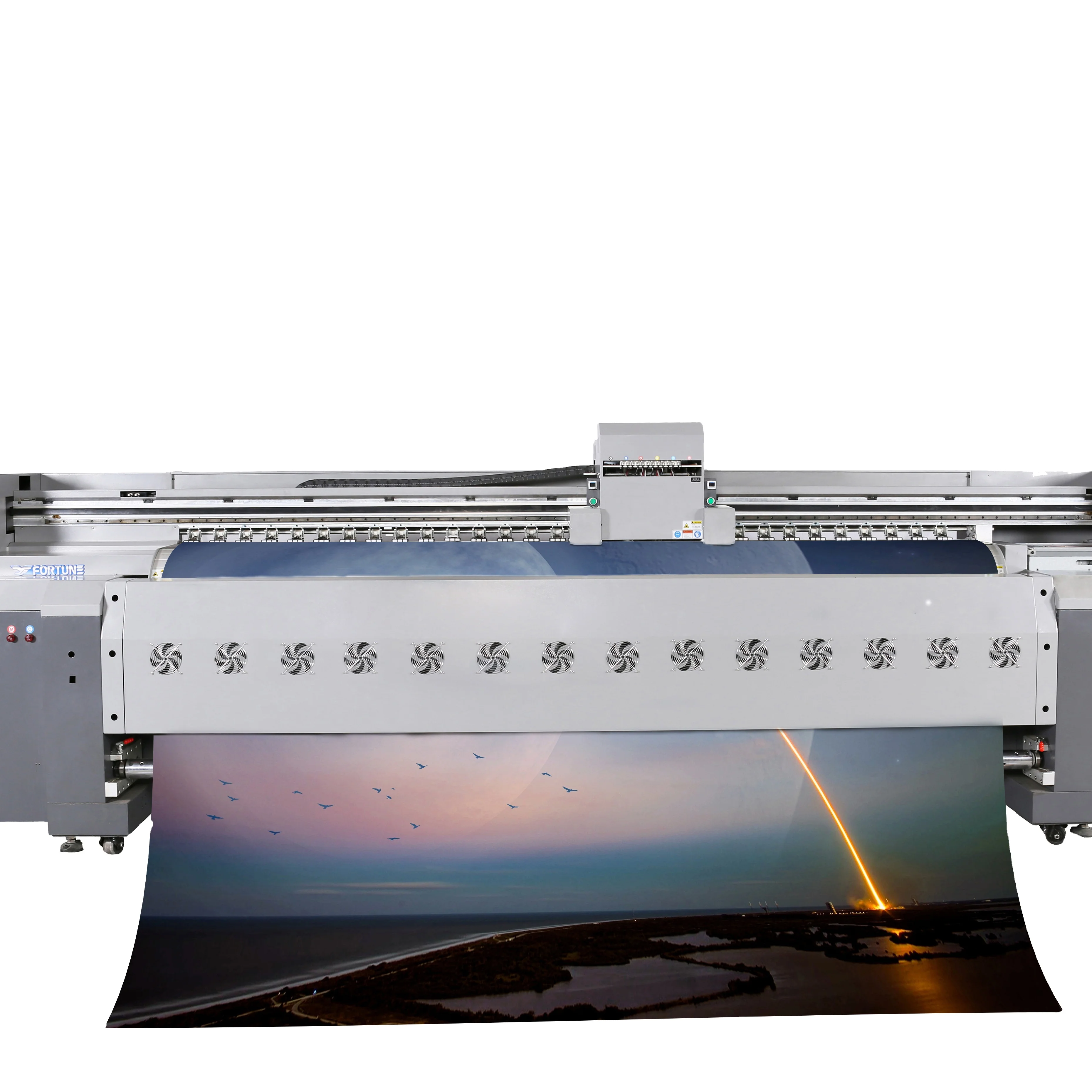 FORTUNE 10 feet  uv roll to roll printer varnish with 3d printing effect