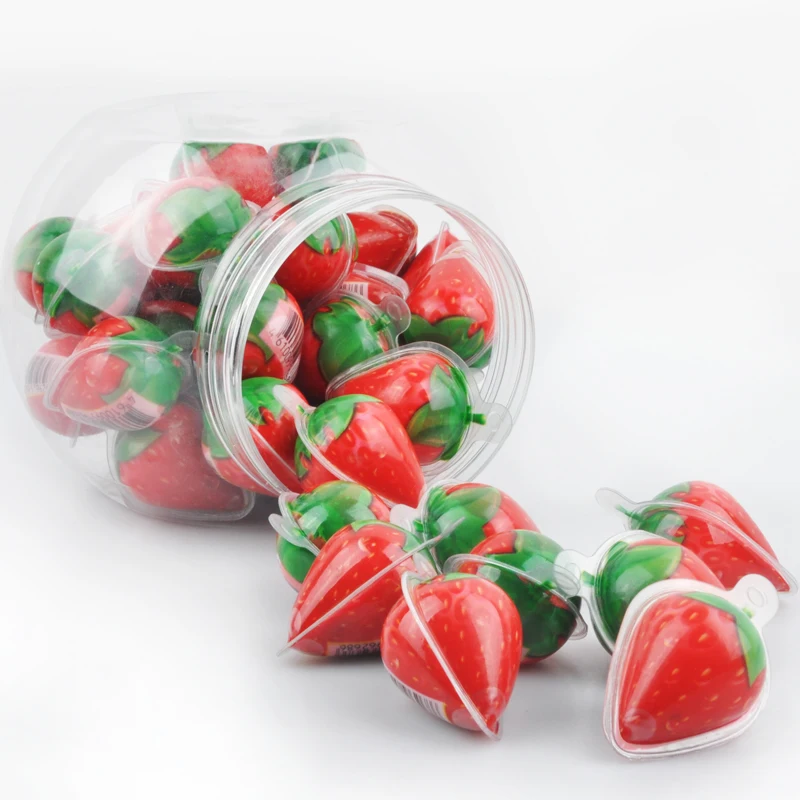 custom New shape discount 4D gummy sweet snacks halal kids eye ball gummi strawberry popping gummy candy