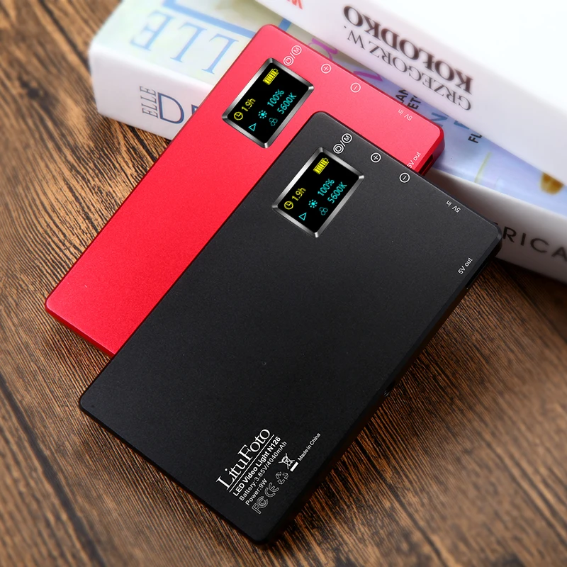 LED Video Light N126 Camera Light 126pcs Bi-color LED OLED Display  with Built-in Lithium Battery for Video Shooting on Camera