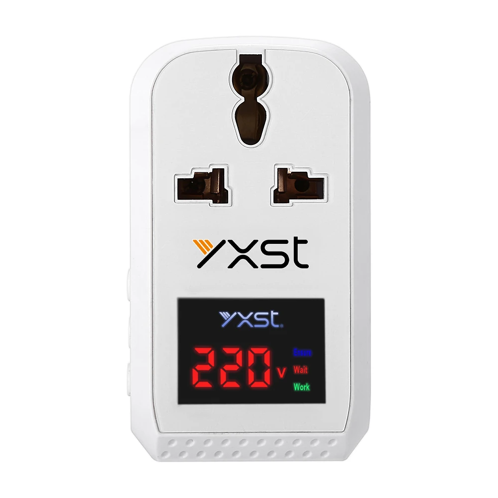 Delay Time 5s 210s Electric Plug Socket Fridge Guard Digital Current Voltage Protector