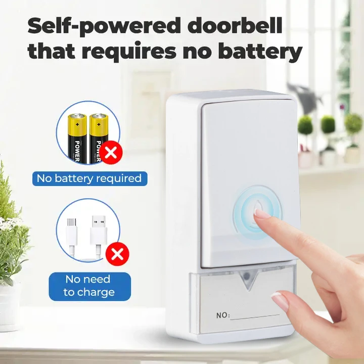 XINHUI SP-9711T(AC)  plug in long rang doorchime door bell home waterproof ring wireless doorbell light selfpowered doorbell