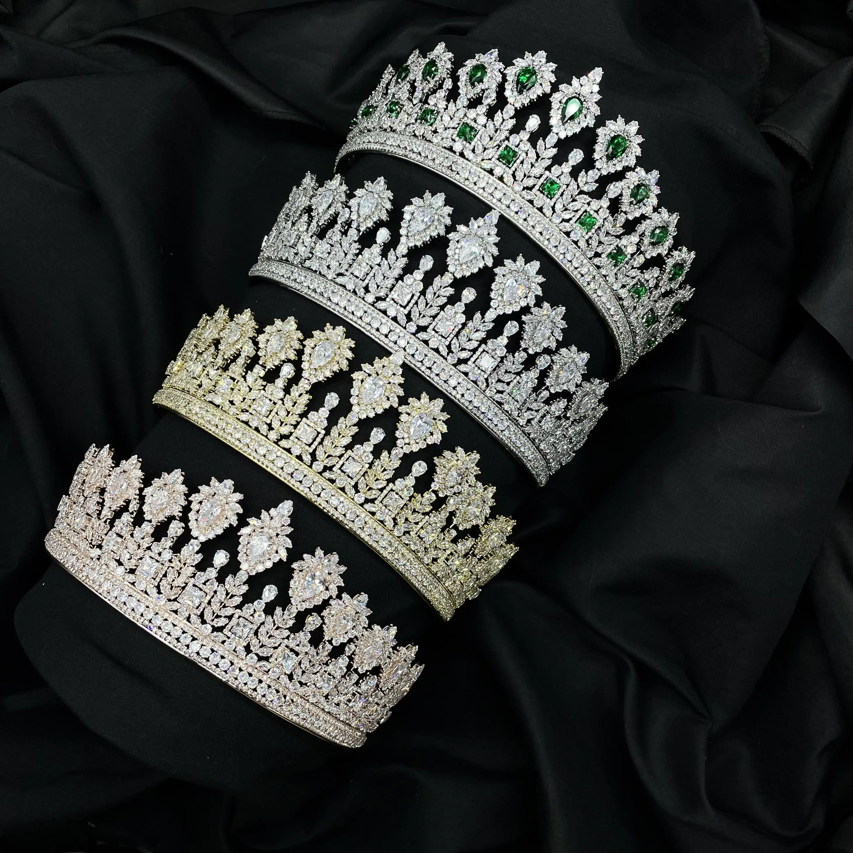 Zirconia Tiaras And Full Round Pageant Wedding Tiaras And Crowns For Queens