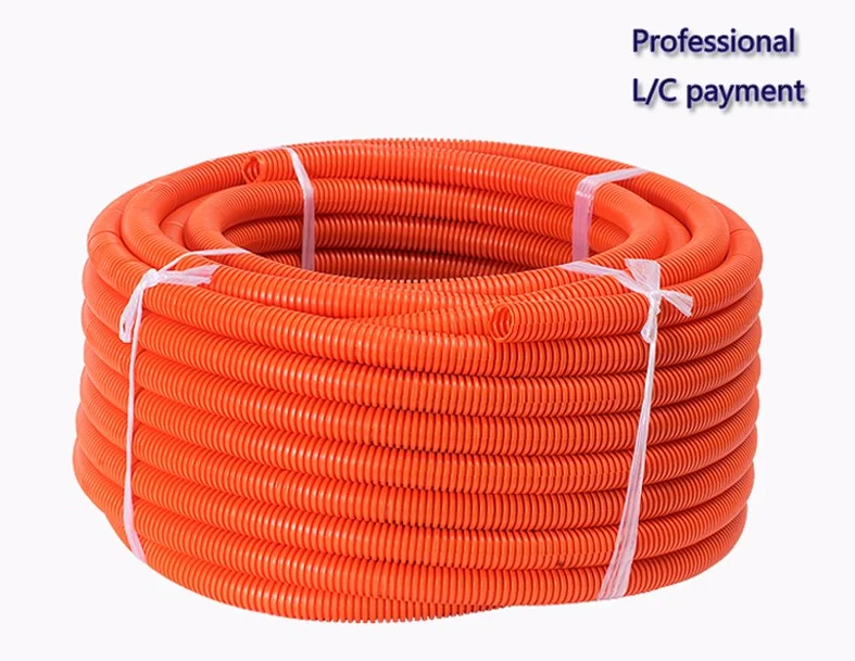 1' UV Stable Grey Flex Conduit Medium Duty PVC Corrugated Conduit