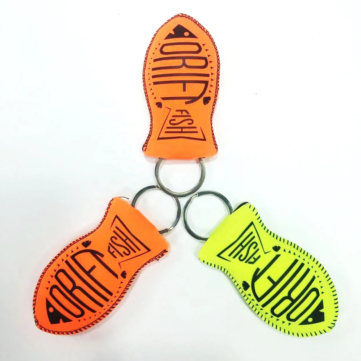Factory Wholesale Fish Design Floating Keychain Boat Custom Neoprene Foam Floating Keychain with Logo