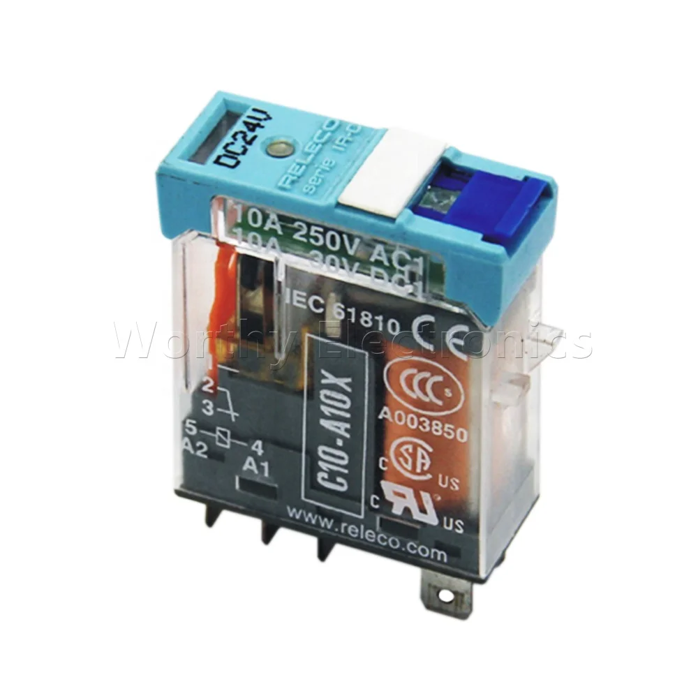 Electronic parts Miniature power relay DIP 5Pin 24VDC 10A RELECO DC24V C10-A10X