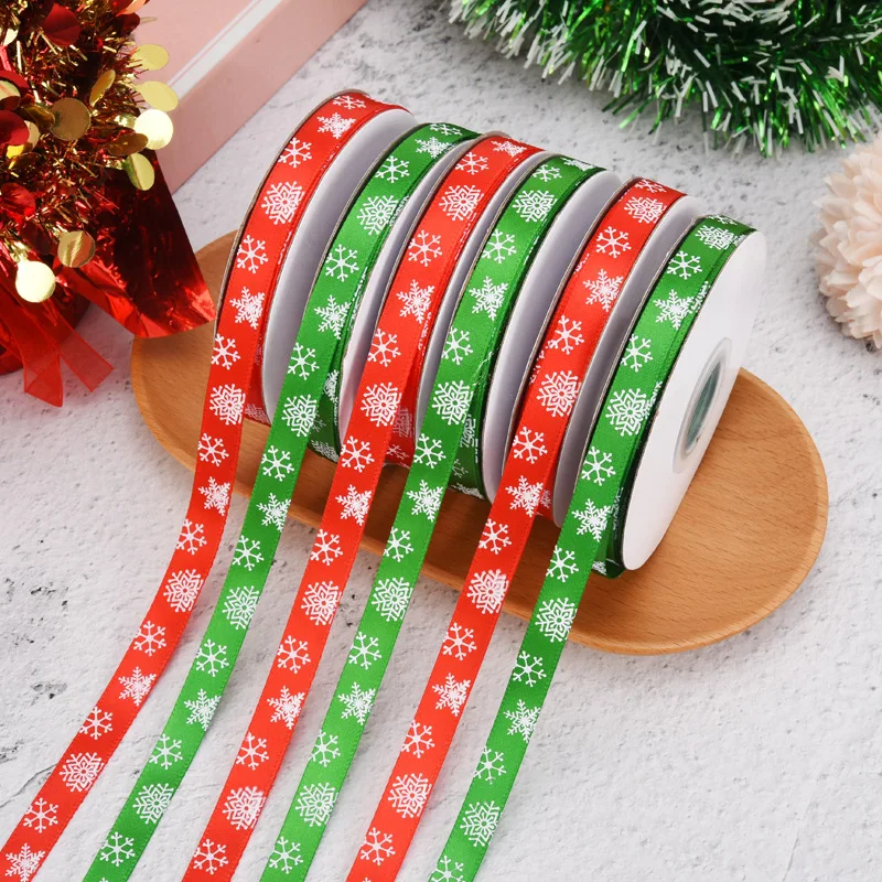Low MOQ Factory Custom Personalized Logo Printed Grosgrain Merry Christmas Gift Decoration Packaging Ribbon
