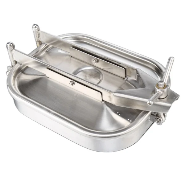 sanitary stainless steel square type manhole cover without pressure