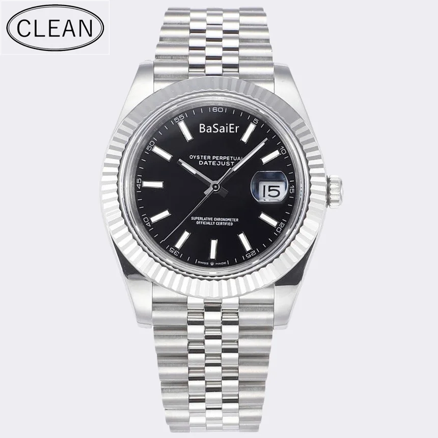 Часы Clean Factory 3235 из нержавеющей стали с сапфировым стеклом 904L, роскошные механические часы Datejjust RLX 41 мм