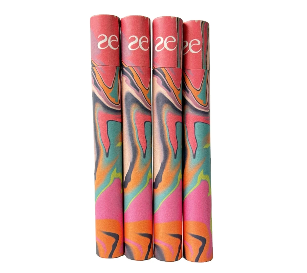 Eco friendly incense sticks Cylinder package box, colorful Round Poster packaging tube