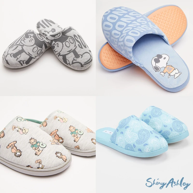 New arrival women flat slippers cute daily fuzzing indoor slippers half pack cut flowers foil print women indoor slippers