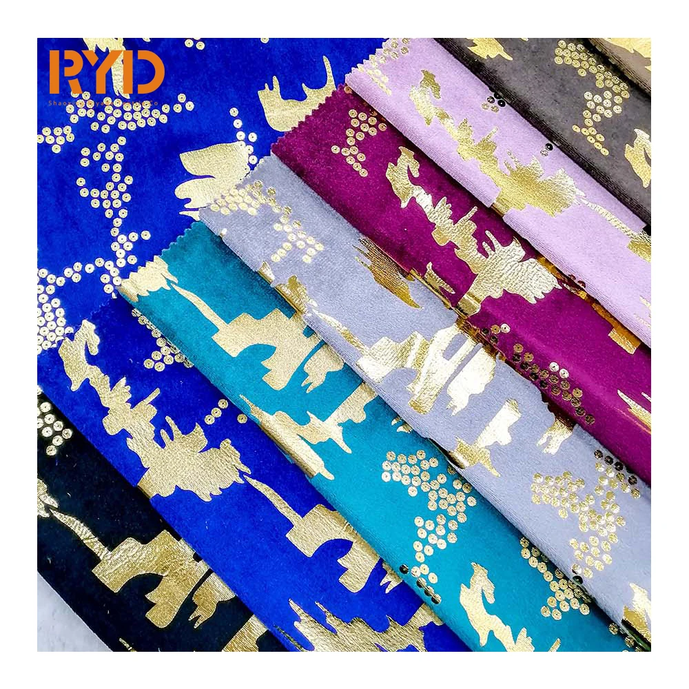 2022 Holland Velvet New Foil Polyester Knitting for Furniture and Upholstery Sofa Fabric