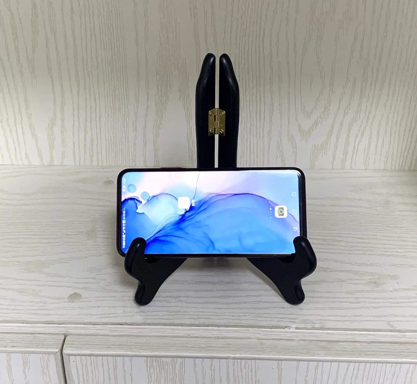 Plate Wood Display Stands Easel Black Wood Holder Decorative Wood Library Decor for Display Picture