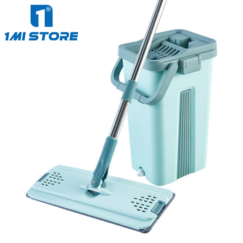 Factory price large size Magic Mop Free Hand Washing Flat Mop Ultrafine Fiber Cleaning Mop Cleaner Household with Bucket