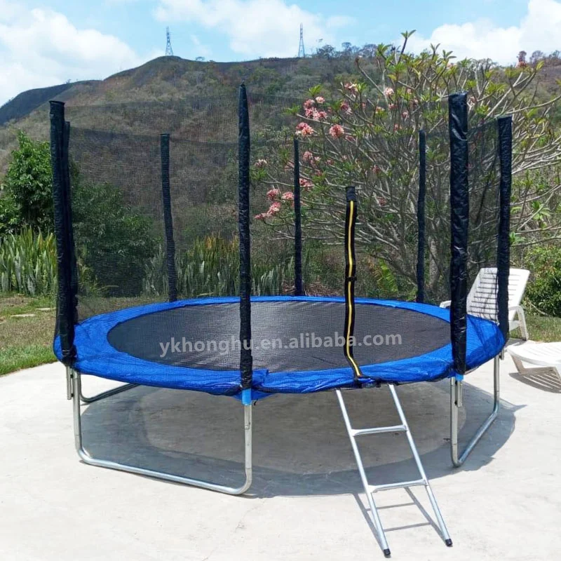 Профессиональный батут для прыжков, 8 футов, 12 футов, 10 футов, 14 футов, 16 футов, большой семейный зеленый детский батут