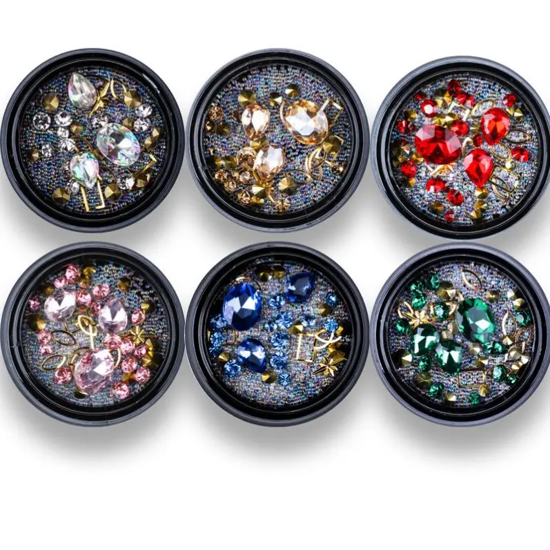 Diamond Crystals Nail Art Rhinestones3D Nail Pearl  Metal Jewelry DIY Nail Charms Accessories