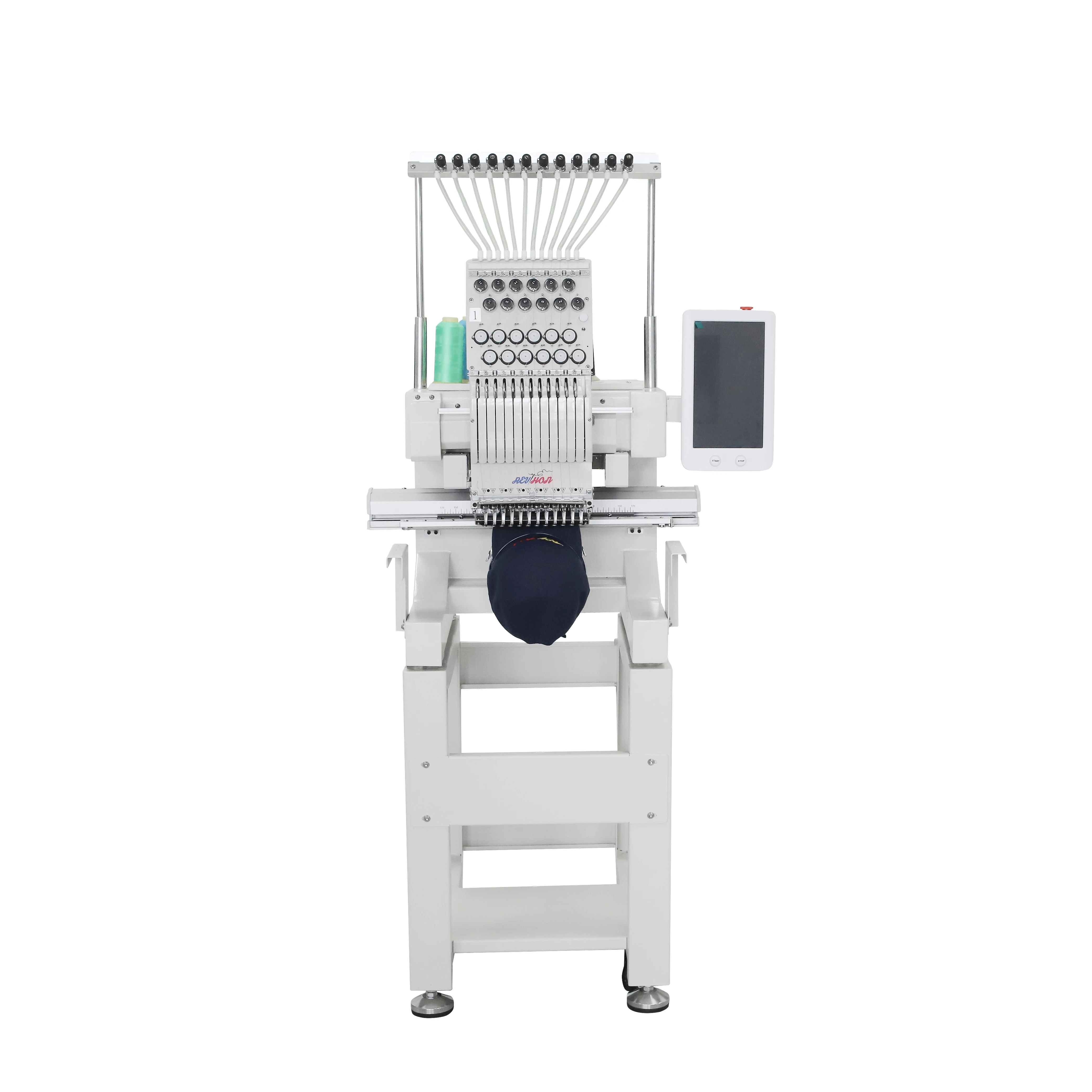 REVHON Chinese factory fast shipping  9/12 needles multi functions new single head embroidery machine for clothes