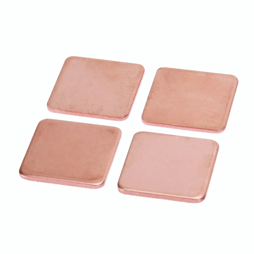 15mm x15mm 0.3mm/0.5mm//0.8mm/1mm/1.2mm Heatsink Copper Shim Thermal Pad