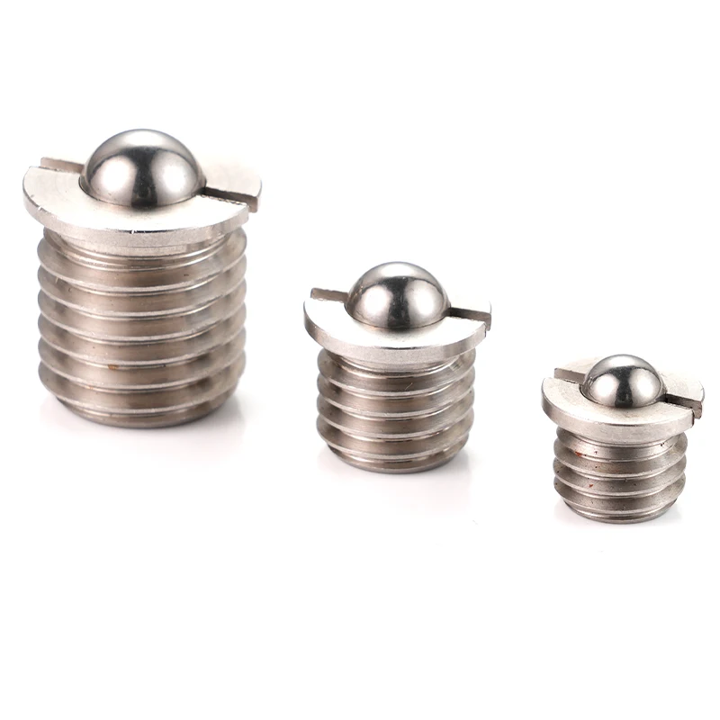 Hot selling M16 Push On Spring Plunger Loaded Stainless Steel Set Screw Thread Ball Plungers With Flange