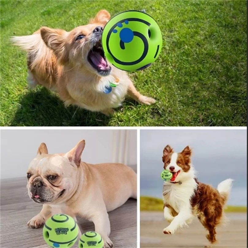 Shake Make Fun Giggle Sound Training Teeth Cleaning Herding Balls Indoor Outdoor Safe Dog Gifts Chewing Wobble Dog Toys Bal