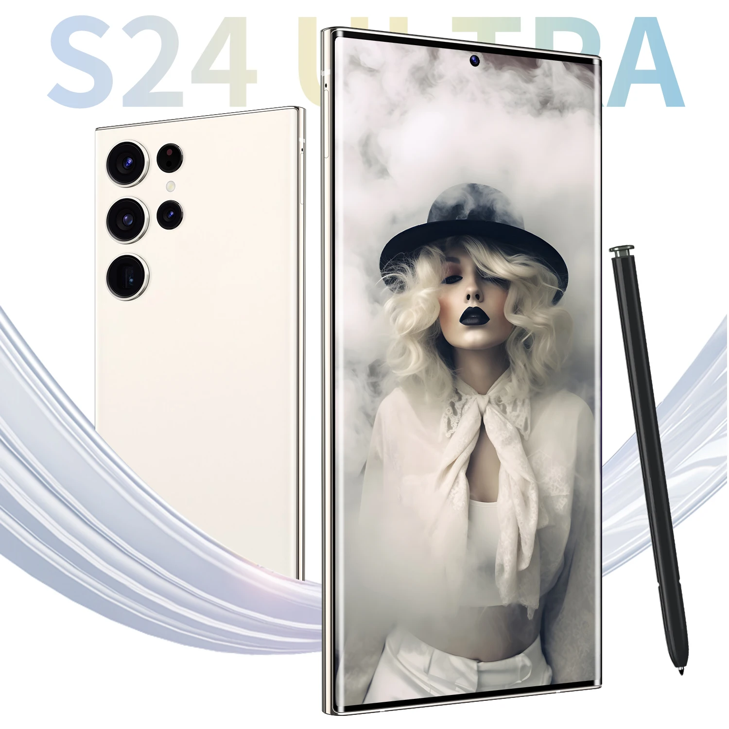 2024 Hot Selling Solar Smart Phone 5G Android 8.1  S23 Cover LCD Display 120Hz Refresh Rate Octa Core CPU 13MP Rear 5MP