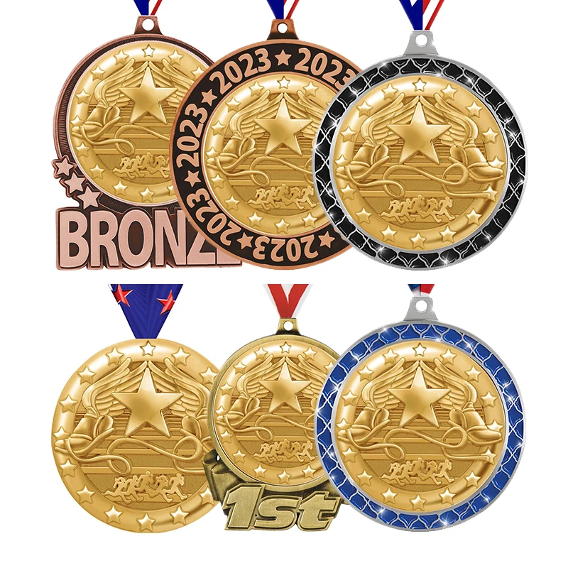 Professional Customized Metal Marathon Sports Award Medallion 5K Running Medal