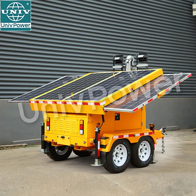 Solar Hydraulic Lifting Dual Axle Light Tower for Outdoor Lighting