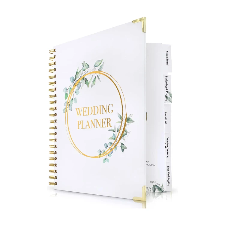 9 x 11 inches Beautiful Wedding Planner Book and Organizer Unique Engagement Gift for Newly Engaged Couples Brides and Grooms