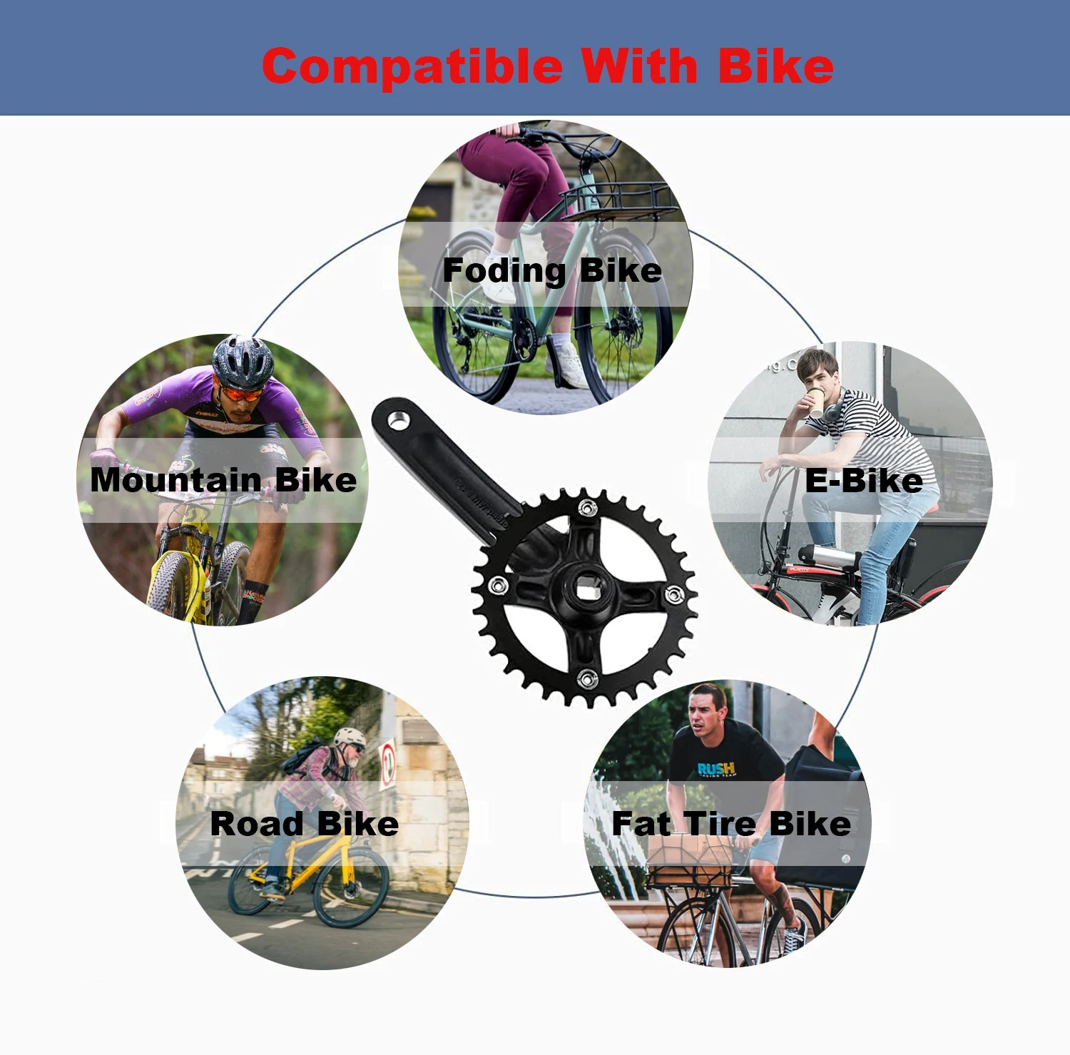 Mountain Bike And Rout Bikes Parts Chainring 104 Bcd 32T 34T 36T 38T Oval Bicycle Parts Crankset Chainring Fat Bike Chainrings