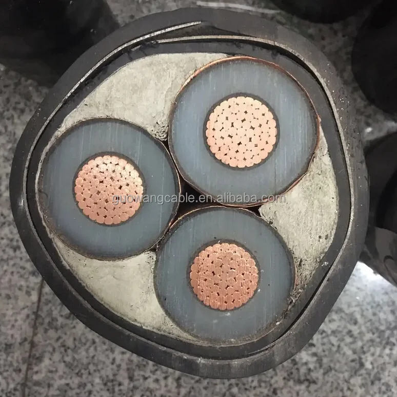 33kV Single/Three Core 630 mm2 XLPE Power Cable and Underground Cable YJV32 YJV72 with Steel Wire Armoured