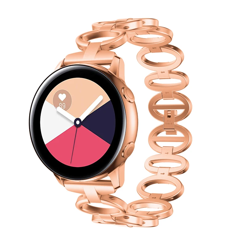 Compatible with samsung galaxy watch active2 40mm watch band metal strap 20mm 22mm