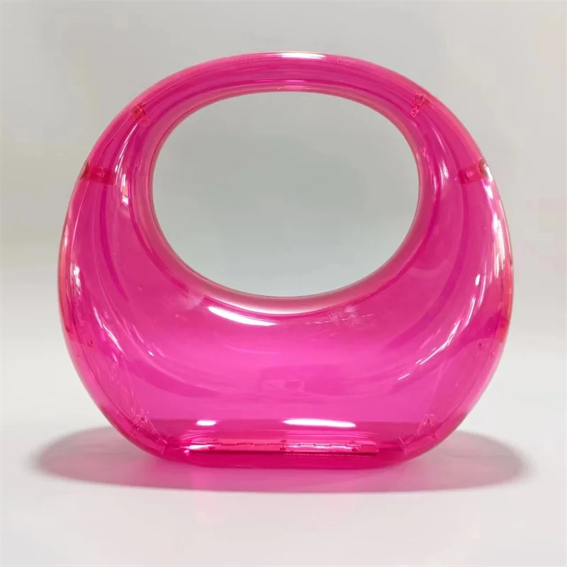 Wholesale 2024 Fashion Solid Color Perspective Handbags New Dinner Personalized bags for Women