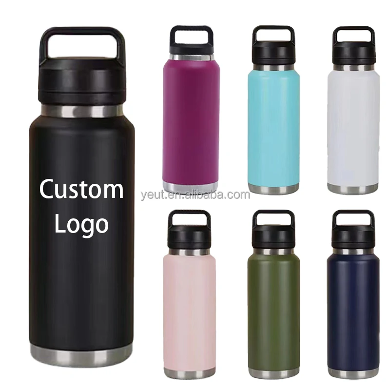 Wholesale 36oz 18oz Vacuum Flask Outdoor Carrying Sport Bottle Stainless Steel Gym Insulated Water Bottles