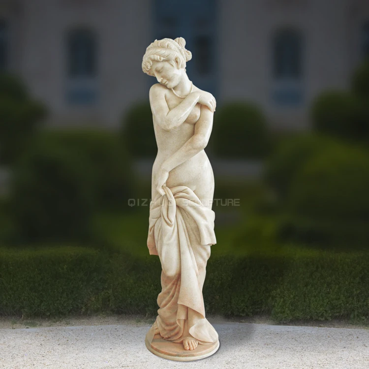 Life Size Stone Outdoor Garden Sexy Nude Women Marble Female Figure Statue