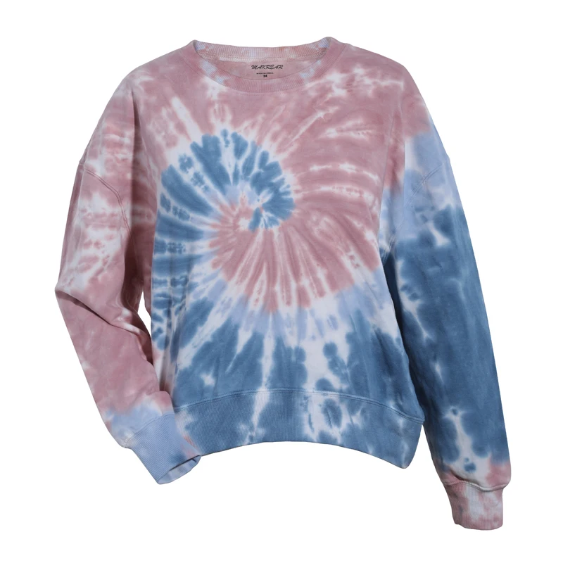 
Plus Size Long Sleeve Womens Tie Dye Pullover Sweatshirt 