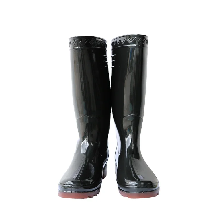 Anti slip oil acid alkali resistant waterproof pvc safety rain boots big size rubber boots gumboots Garden Rain Boots