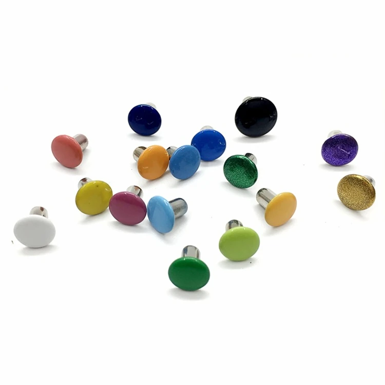 Customs Hollow Rivets Screw Fastener Double Cap Rivet Office School Binder Metal Tubular Rivets Hand Tools Round Head
