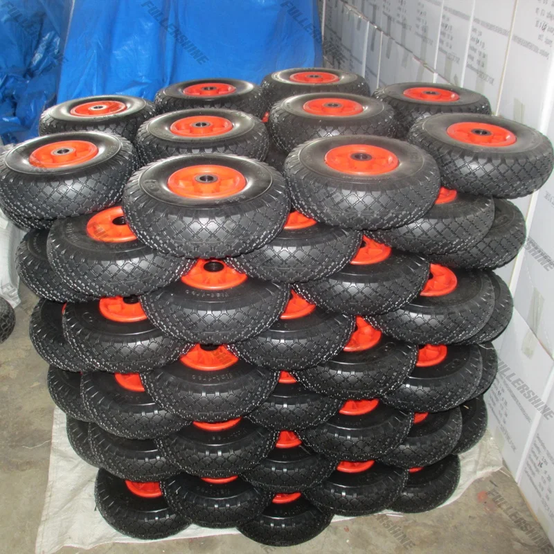 4.10/3.50-4 flat free wheel/polyurethane PU foam wheel