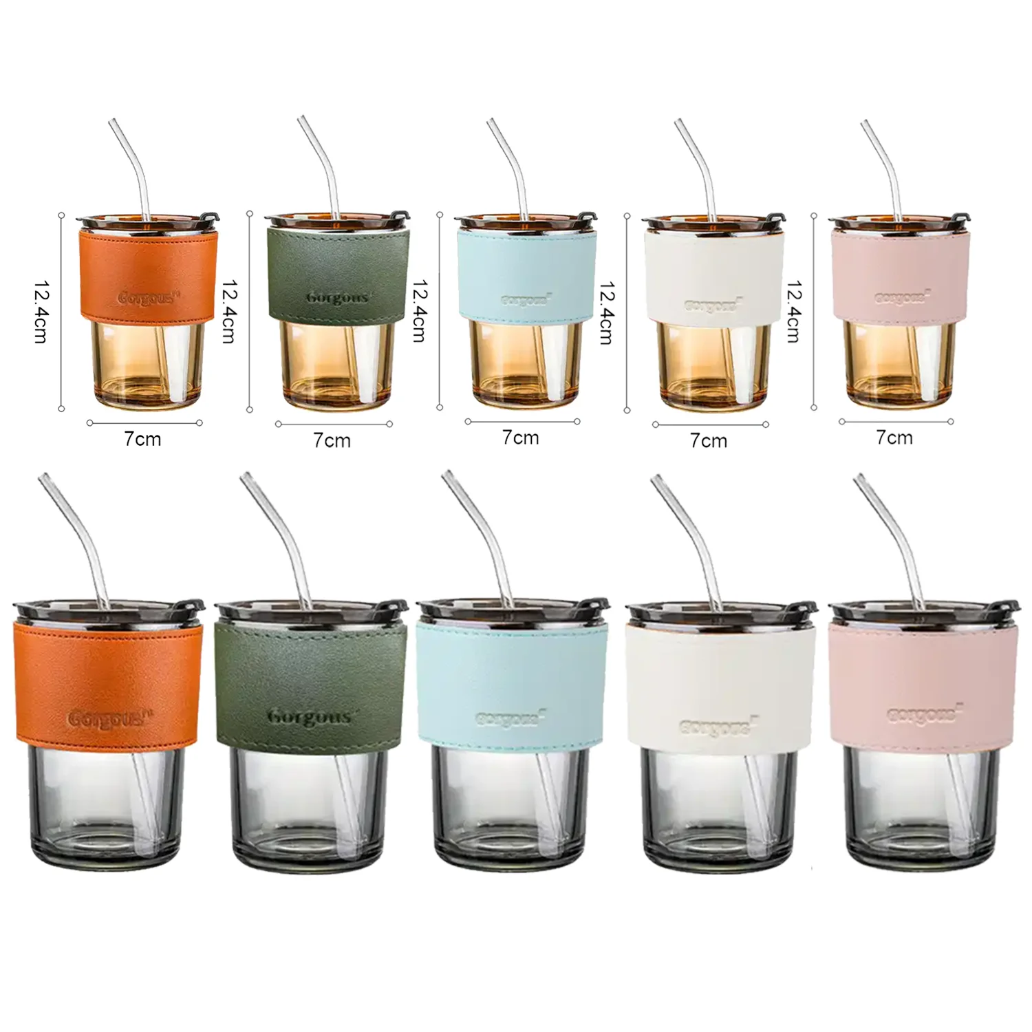 Factory wholesale Portable Water Mugs Milk Juice Beer Cola Soda Coffee Mug Sublimation Cup Glass Tumbler With Straw And Lid