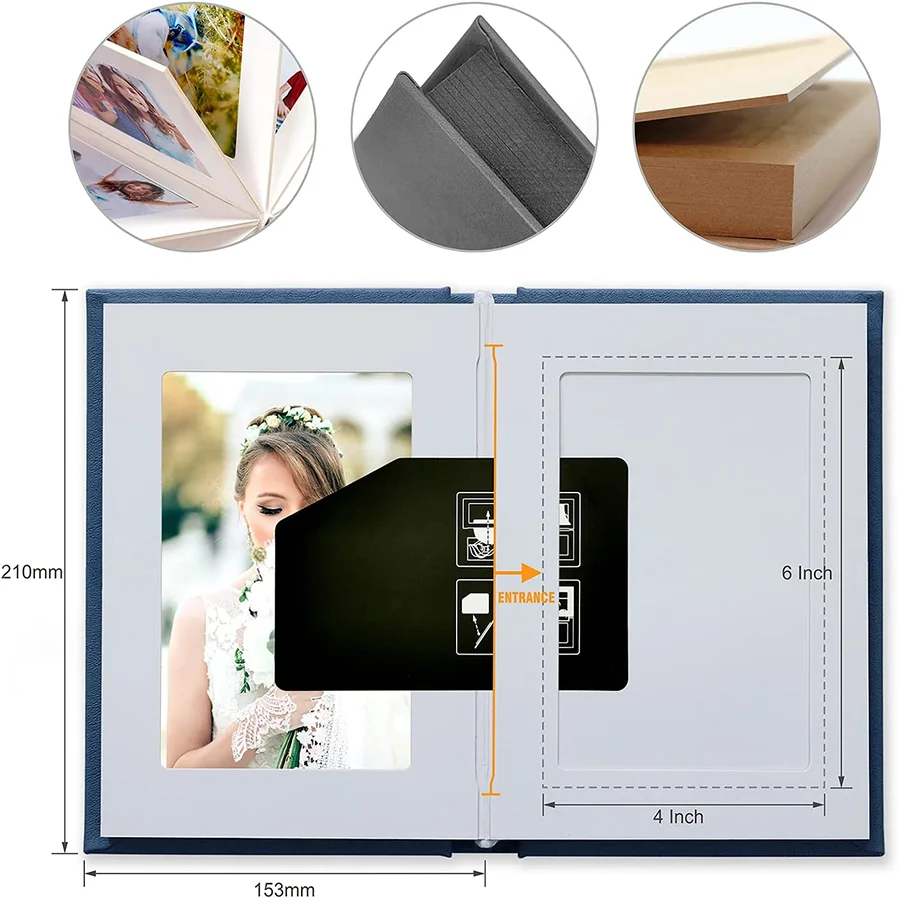 Оптовая продажа фотоальбом маленькая фотокнига скрапбукинг крафт-бумага Жесткая обложка фото Винтаж «сделай сам» альбом-наклейка для детского скрапбукинга